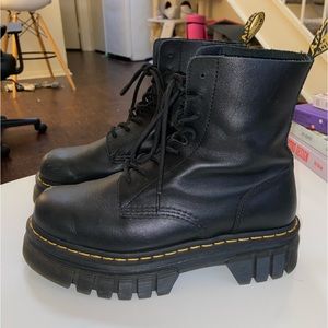 Dr. Martens Audrick Nappa Leather 8 Eye Platform Ankle Boots